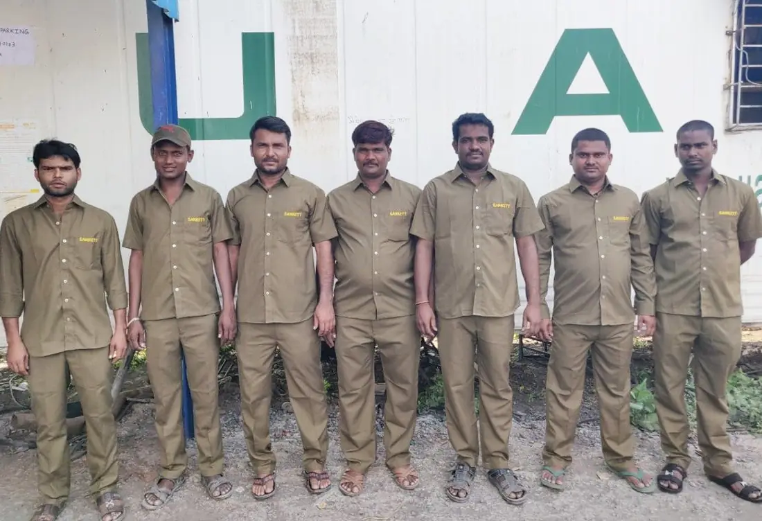 Sanket Transport driver team in uniform
