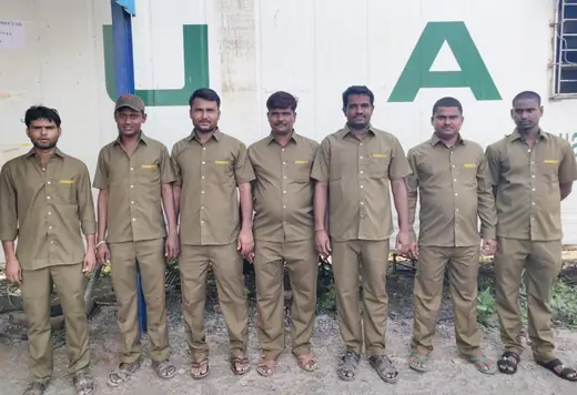 Sanket Transport driver team in uniform